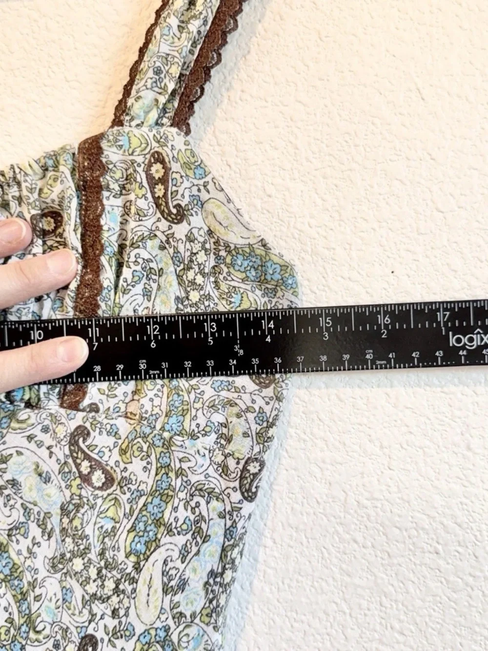 Studio Soleil Prairiecore Vintage Y2K Paisley Lace Trim Midi Dress Fairy Grunge - Picture 5 of 8